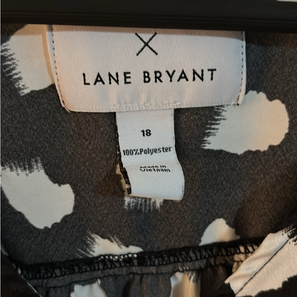 Lane Bryant Monochrome Patterned Blouse